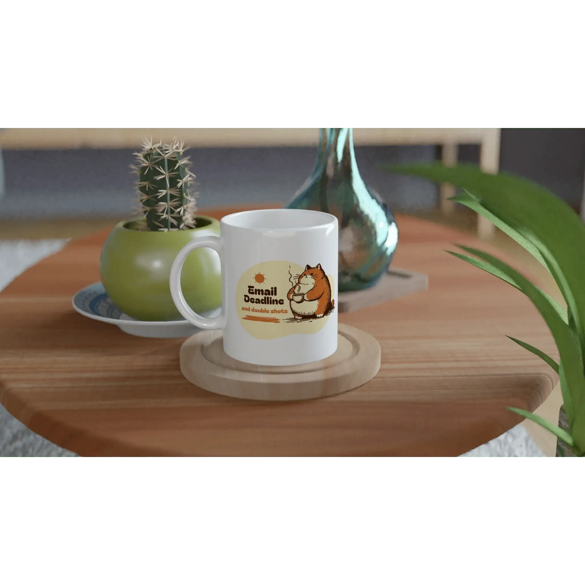 White 11oz Ceramic Mug - Mood In A Mug