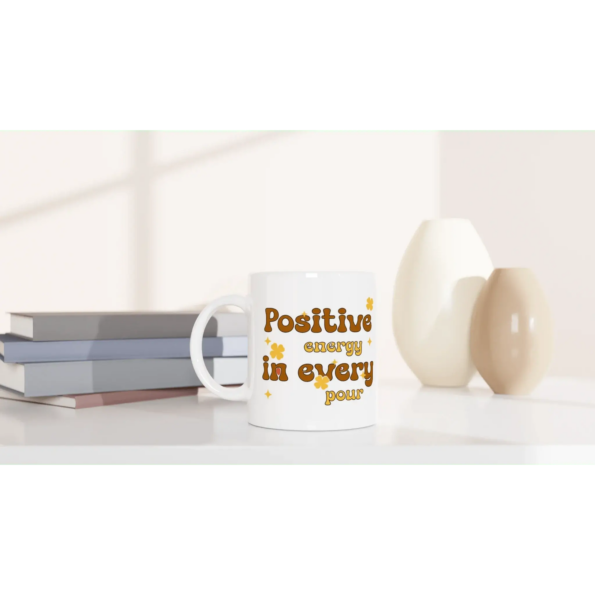 White 11oz Ceramic Mug - Mood In A Mug