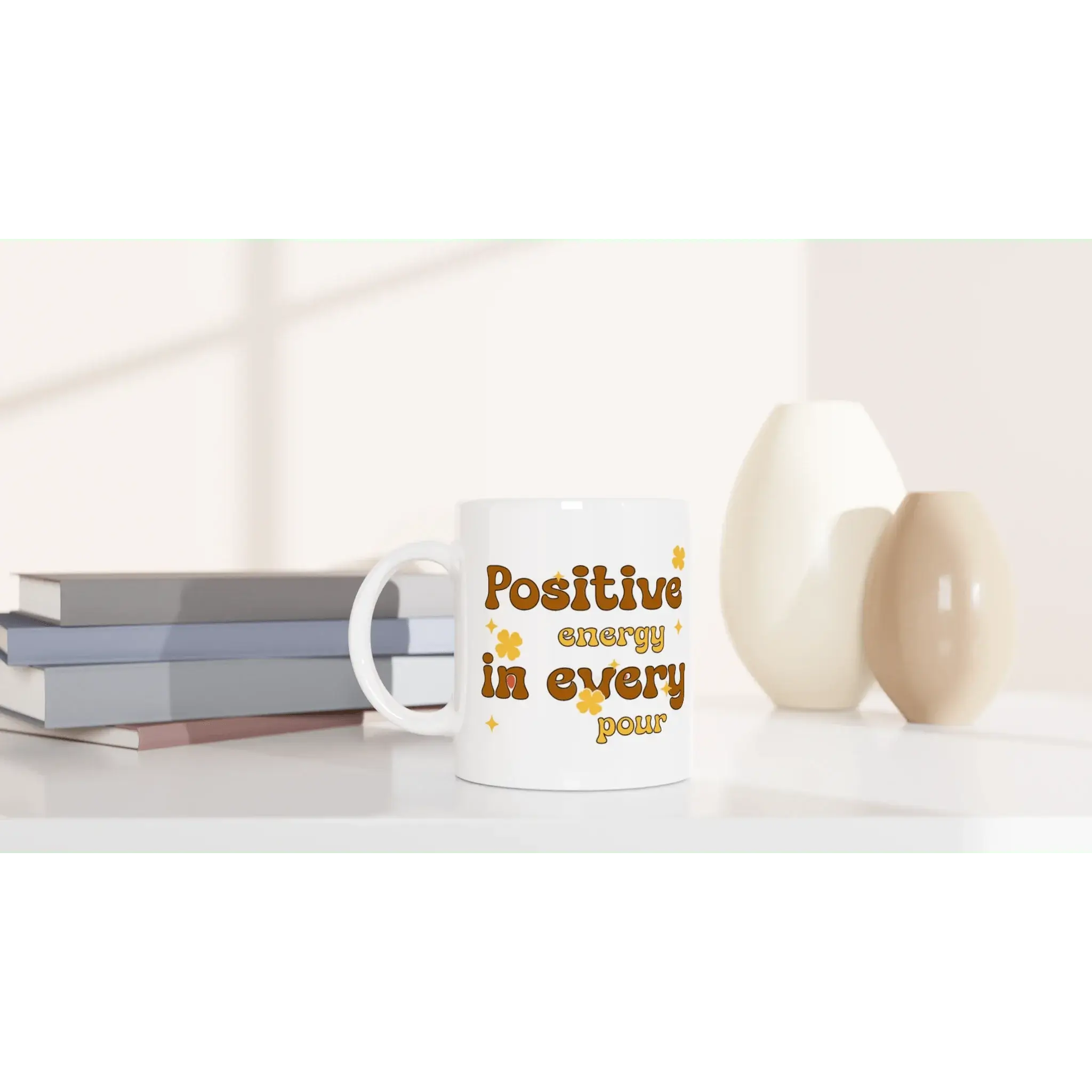 White 11oz Ceramic Mug - Mood In A Mug