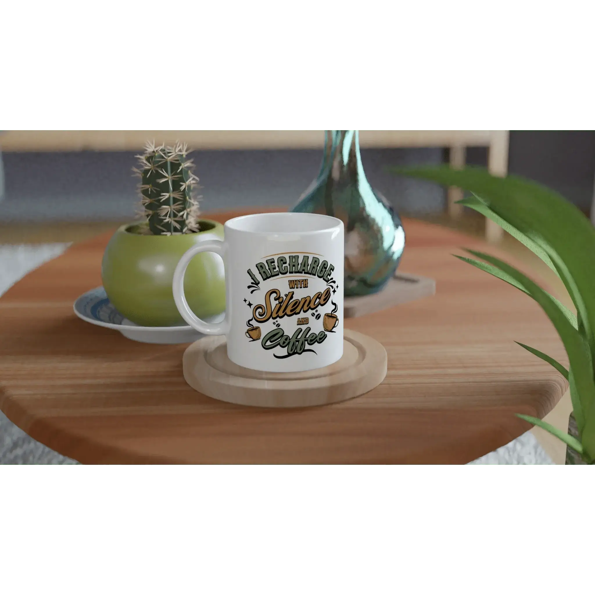 White 11oz Ceramic Mug - Mood In A Mug