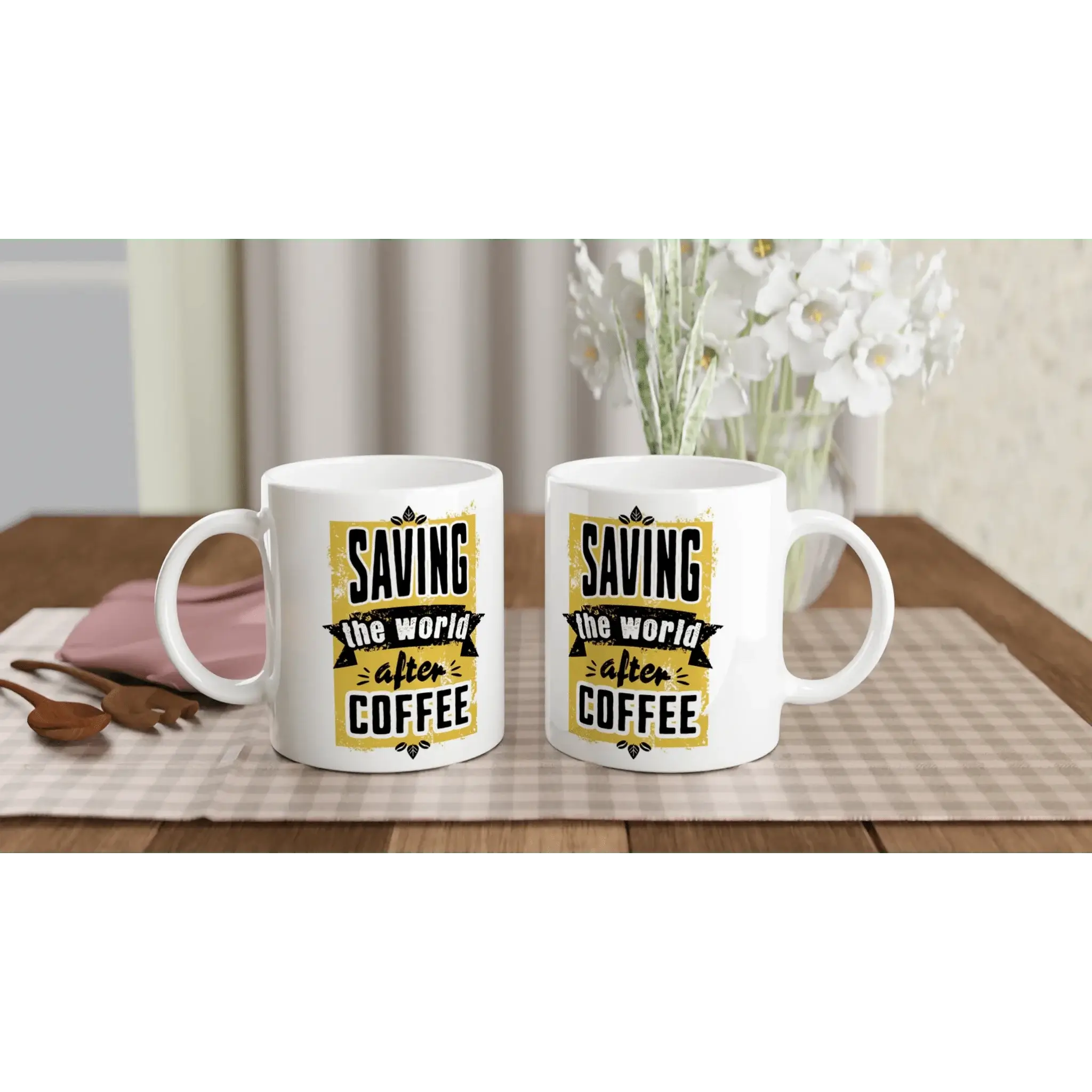 White 11oz Ceramic Mug - Mood In A Mug