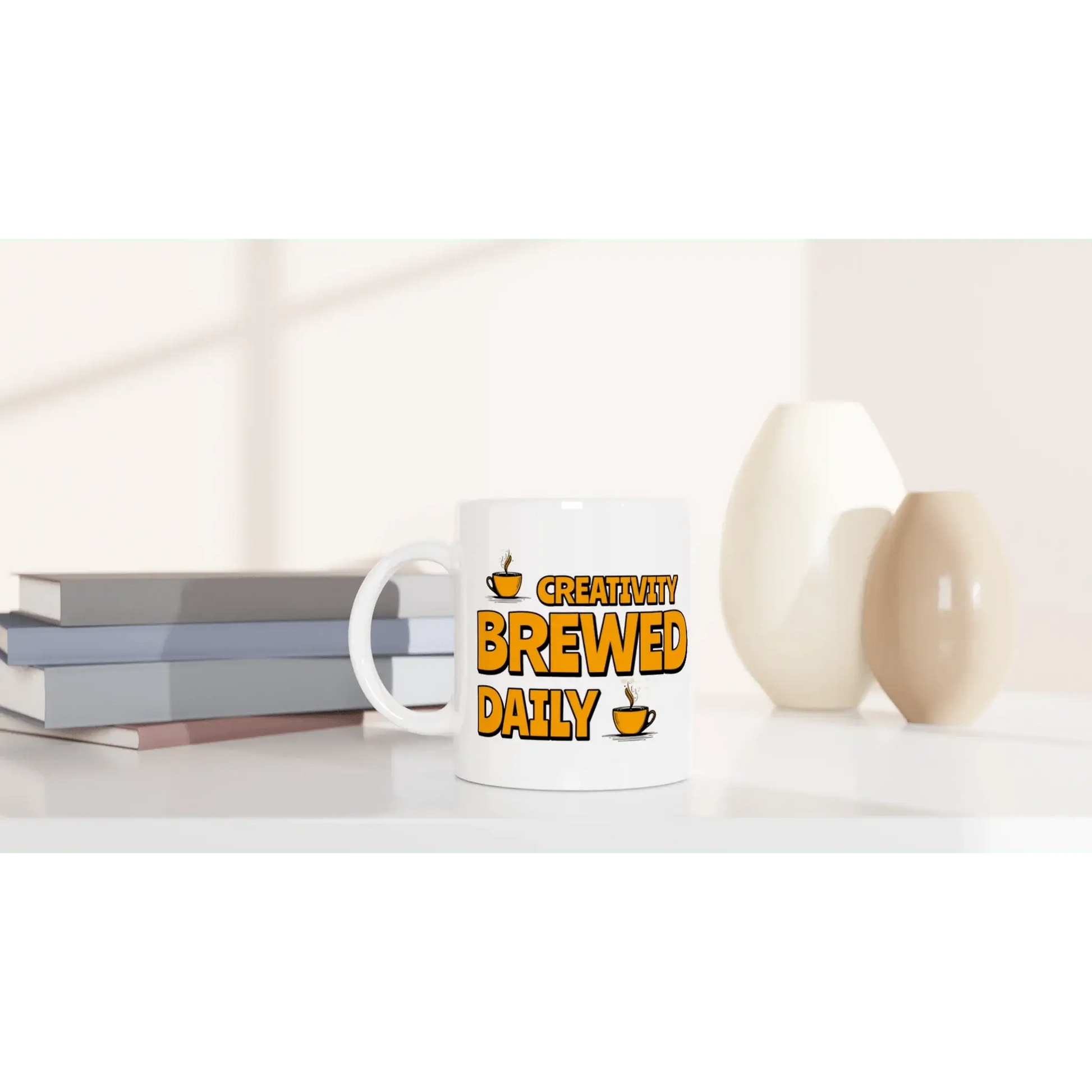 White 11oz Ceramic Mug - Mood In A Mug