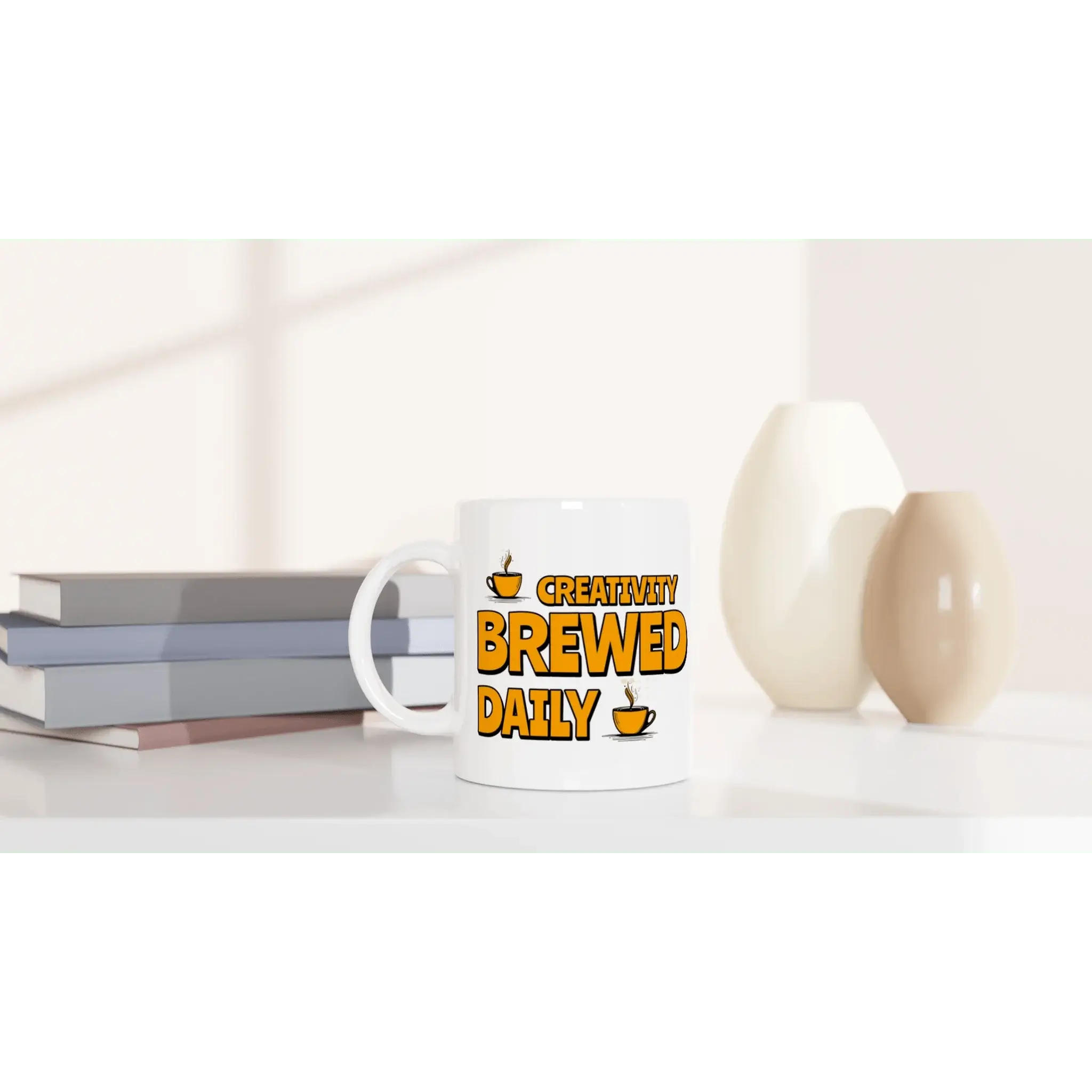 White 11oz Ceramic Mug - Mood In A Mug