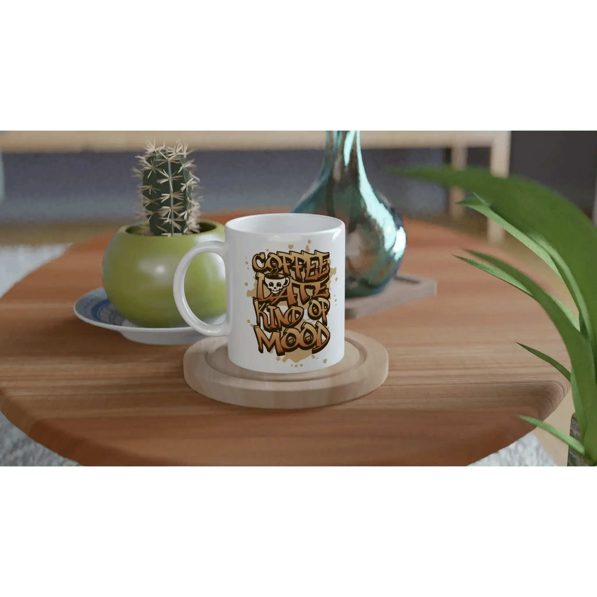 White 11oz Ceramic Mug - Mood In A Mug