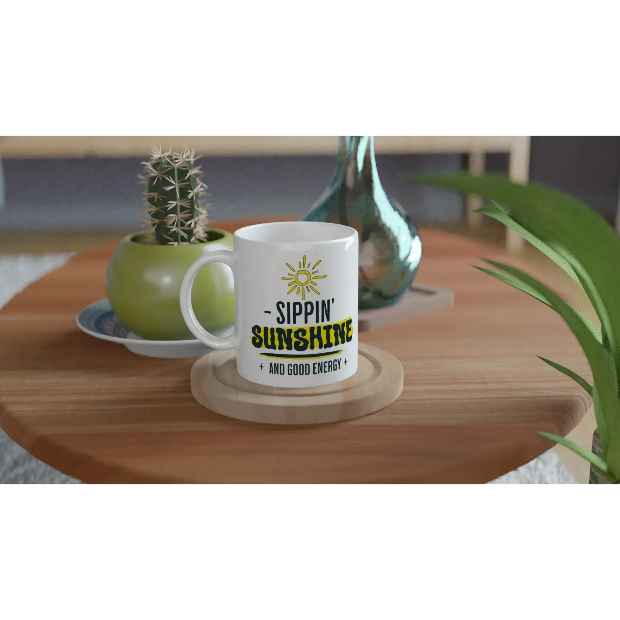White 11oz Ceramic Mug - Mood In A Mug