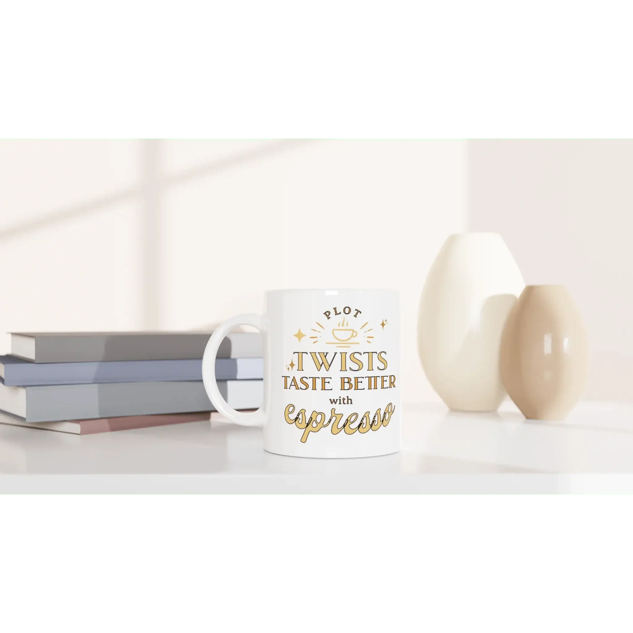 White 11oz Ceramic Mug - Mood In A Mug