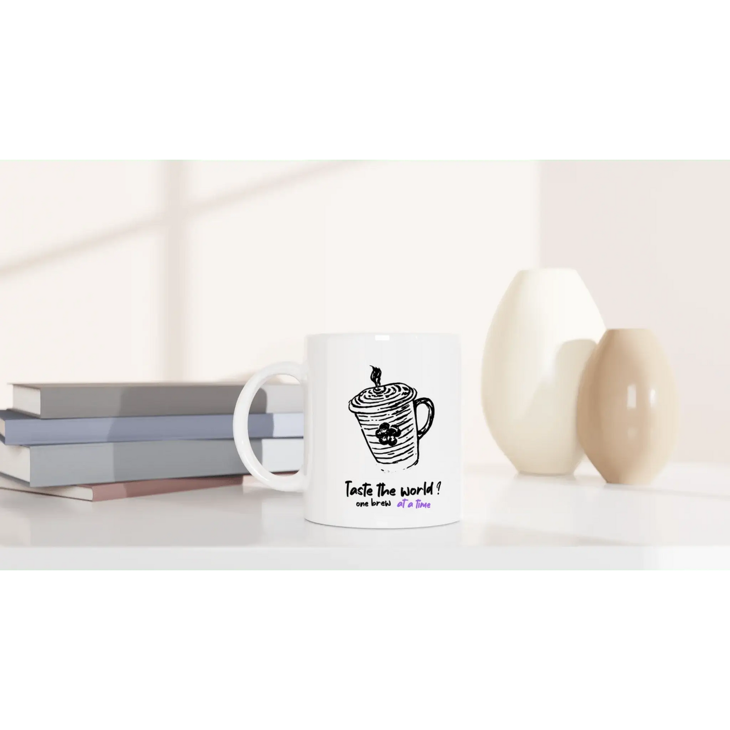 White 11oz Ceramic Mug - Mood In A Mug