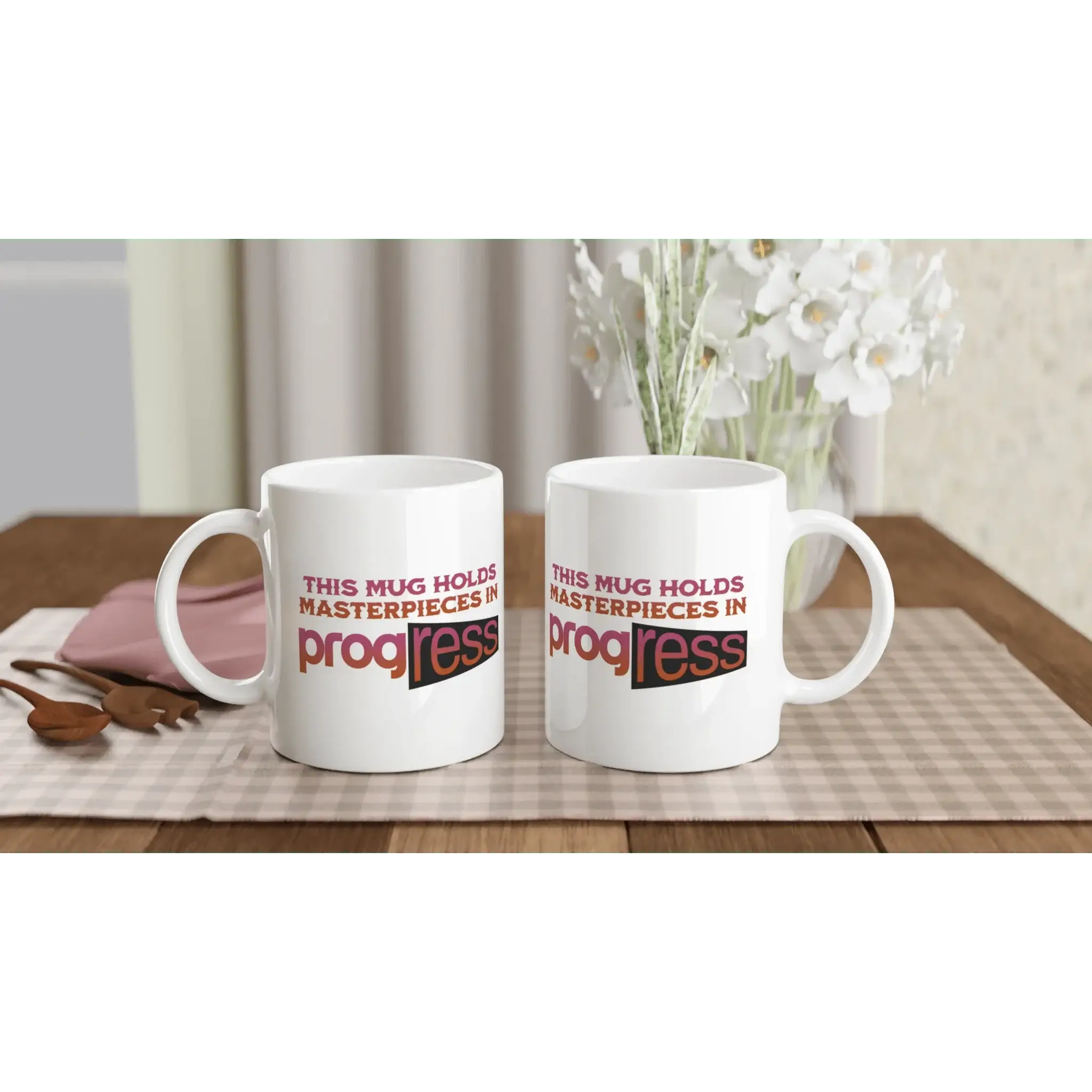 White 11oz Ceramic Mug - Mood In A Mug