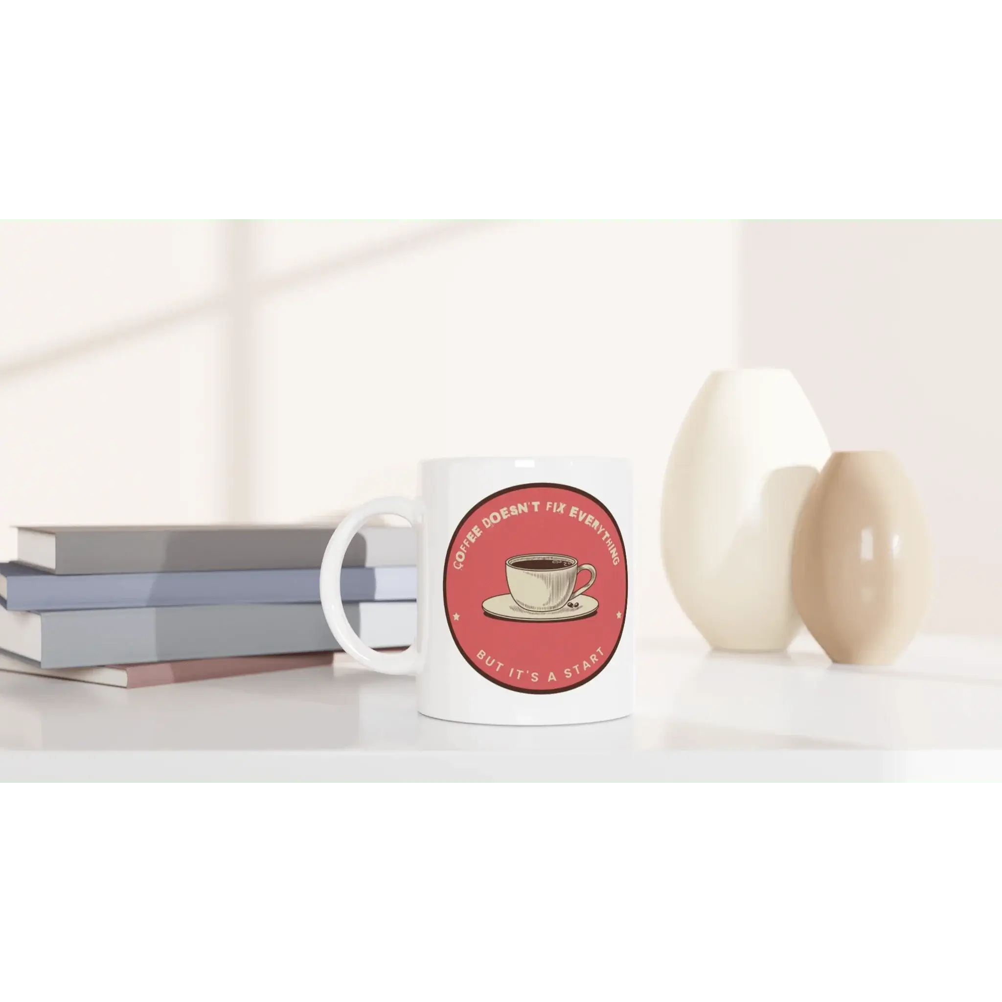 White 11oz Ceramic Mug - Mood In A Mug
