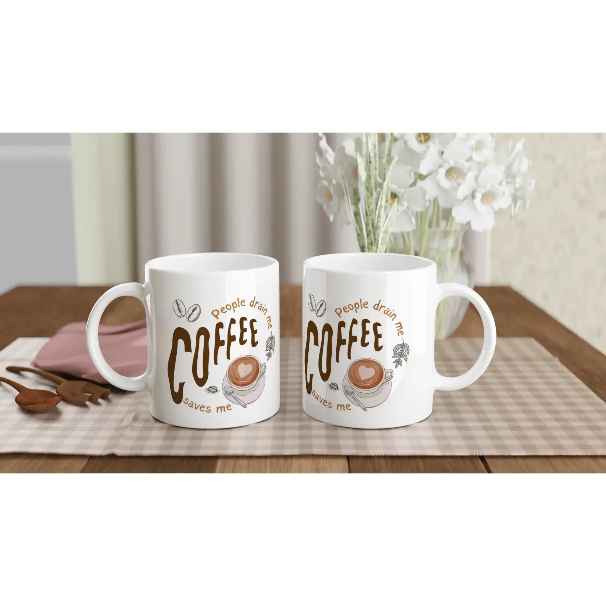 White 11oz Ceramic Mug - Mood In A Mug