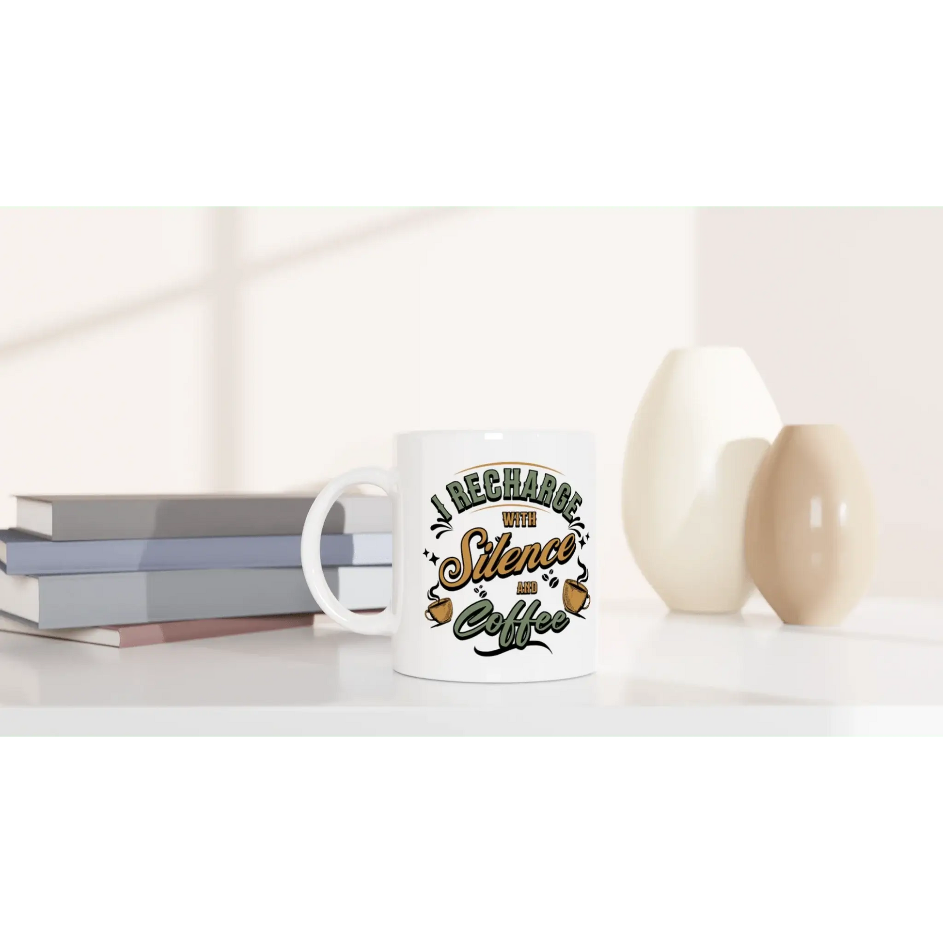 White 11oz Ceramic Mug - Mood In A Mug