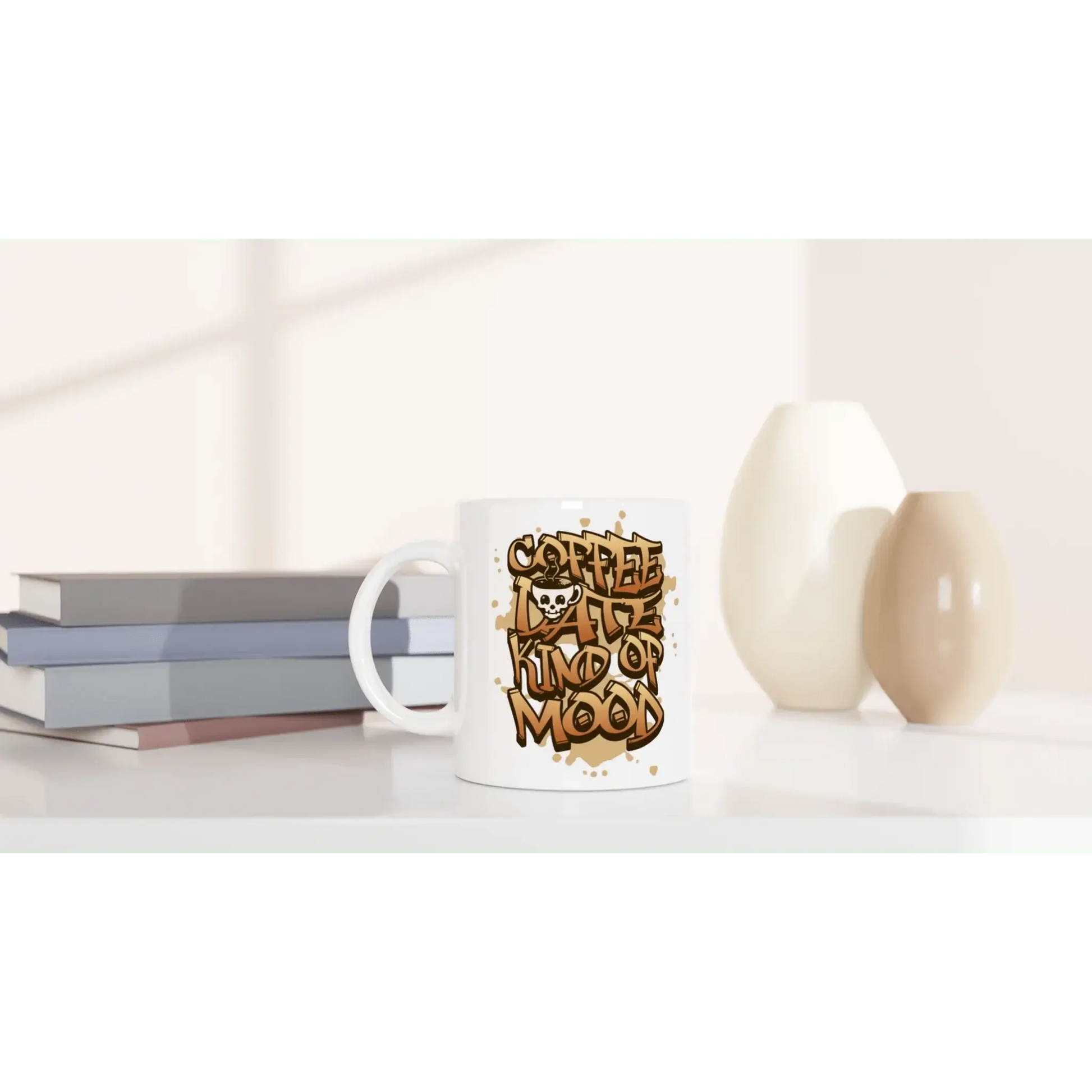White 11oz Ceramic Mug - Mood In A Mug