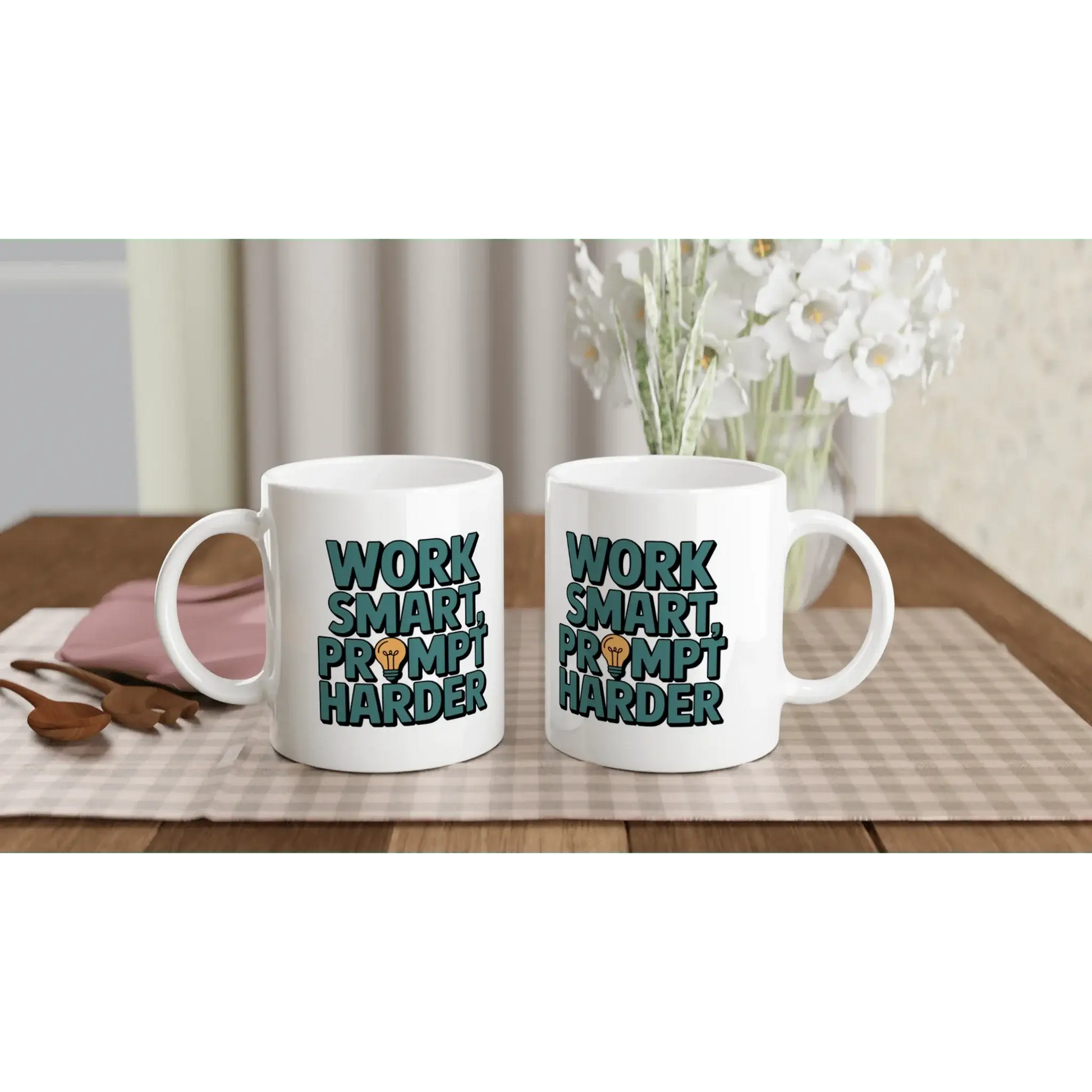 Work Smart Prompt Harder Mug - Mood In A Mug