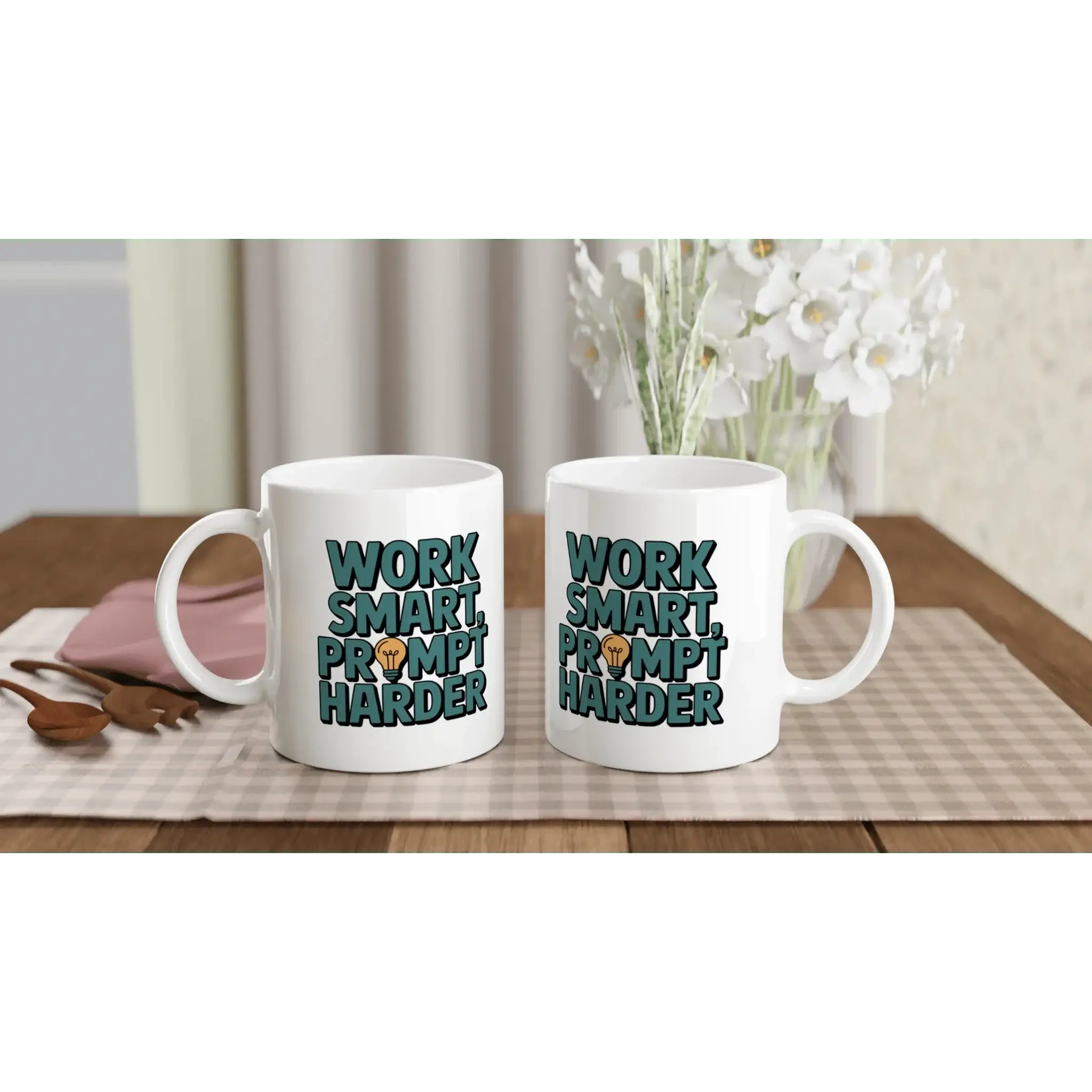 Work Smart Prompt Harder Mug - Mood In A Mug