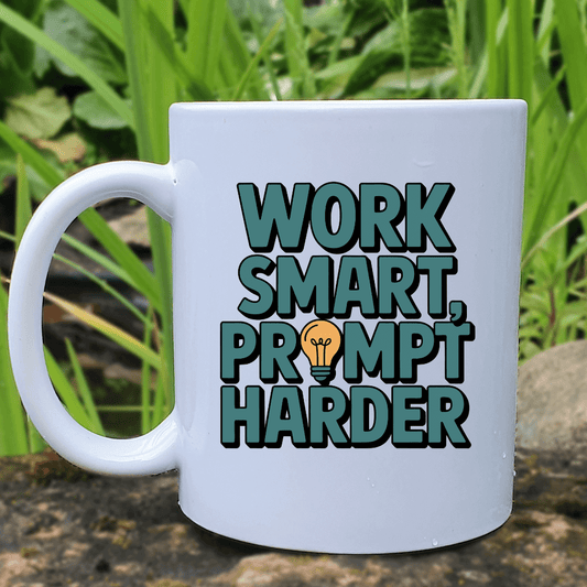 Work Smart Prompt Harder Mug - Mood In A Mug