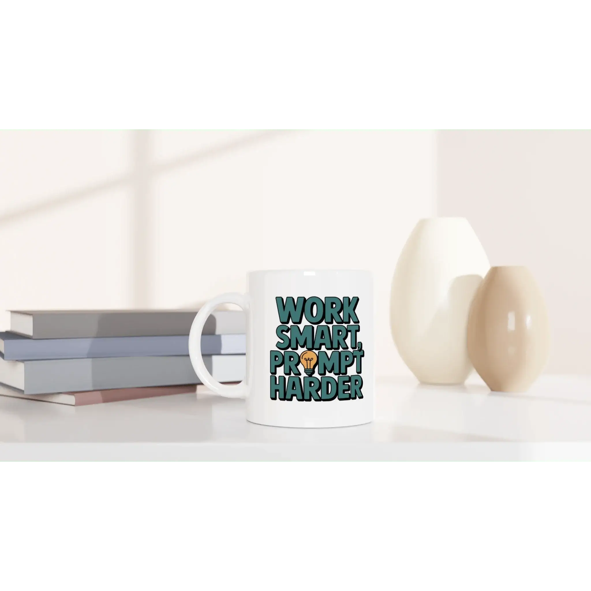 Work Smart Prompt Harder Mug - Mood In A Mug
